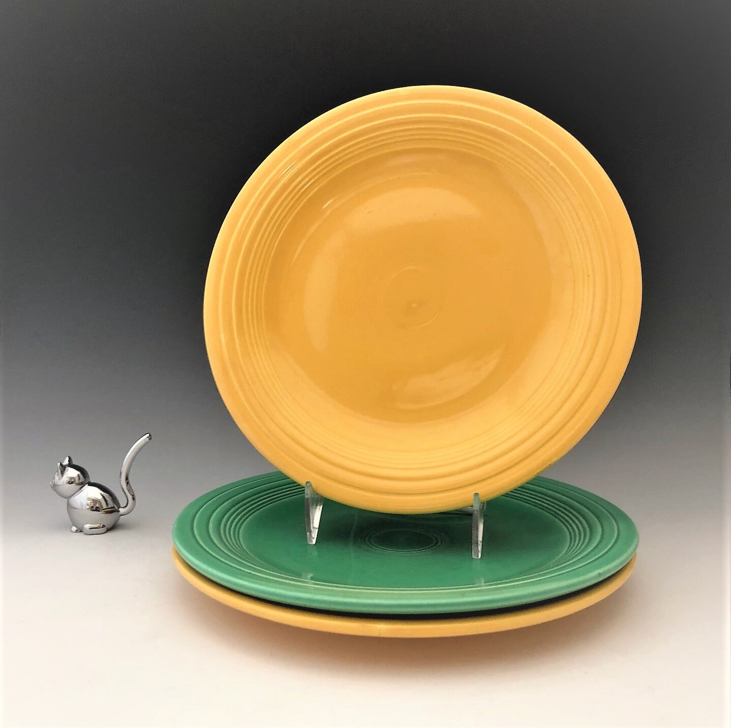 Set of 3 Fiestaware Dinner Plates 10 1/2 Inch Plates