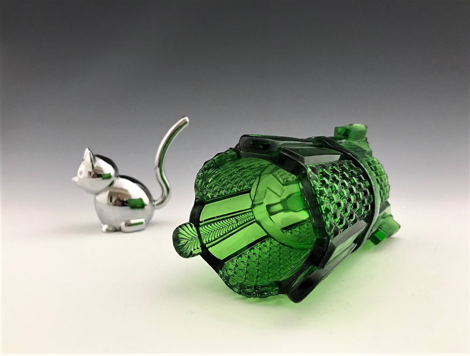 Vintage Toothbrush Holder U.S. Glass Novelty Toothbrush Holder Early American Pattern Glass