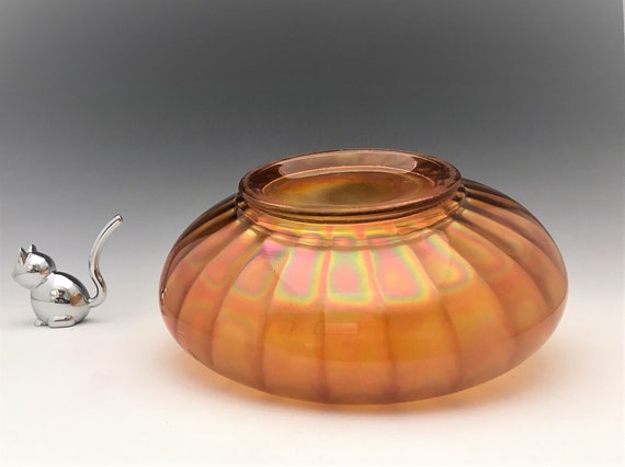 Sugar Imperial Glass in Marigold Iridescent Carnival Glass Marigold Bowl Creamer and 1 Glass