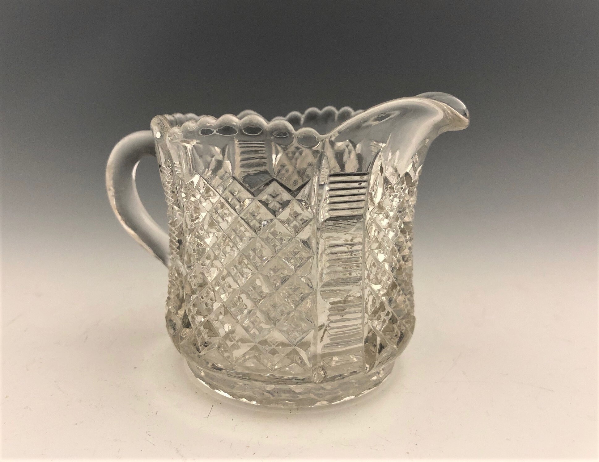 EAPG Creamer Beaumont Glass No. 108 (OMN) AKA Cadmus Circa 1902