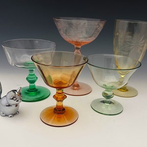 Variety Pack of 5 Elegant Cocktail Glasses