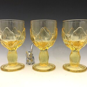 Set of 6 Tiffin Cabaret Juice/Wine Glasses in Cornsilk