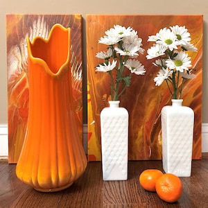 L.E. Smith Glass Bittersweet Vase - Simplicity Line - MCM Decor