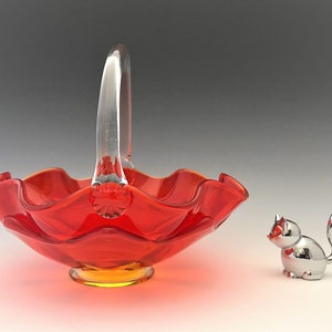 Viking Glass Persimmon Epic #6711 Double Crimp Basket