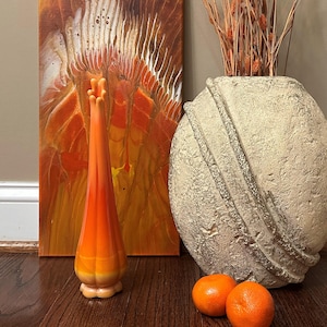 L.E. Smith Glass Bittersweet Vase - Simplicity Line - MCM Decor