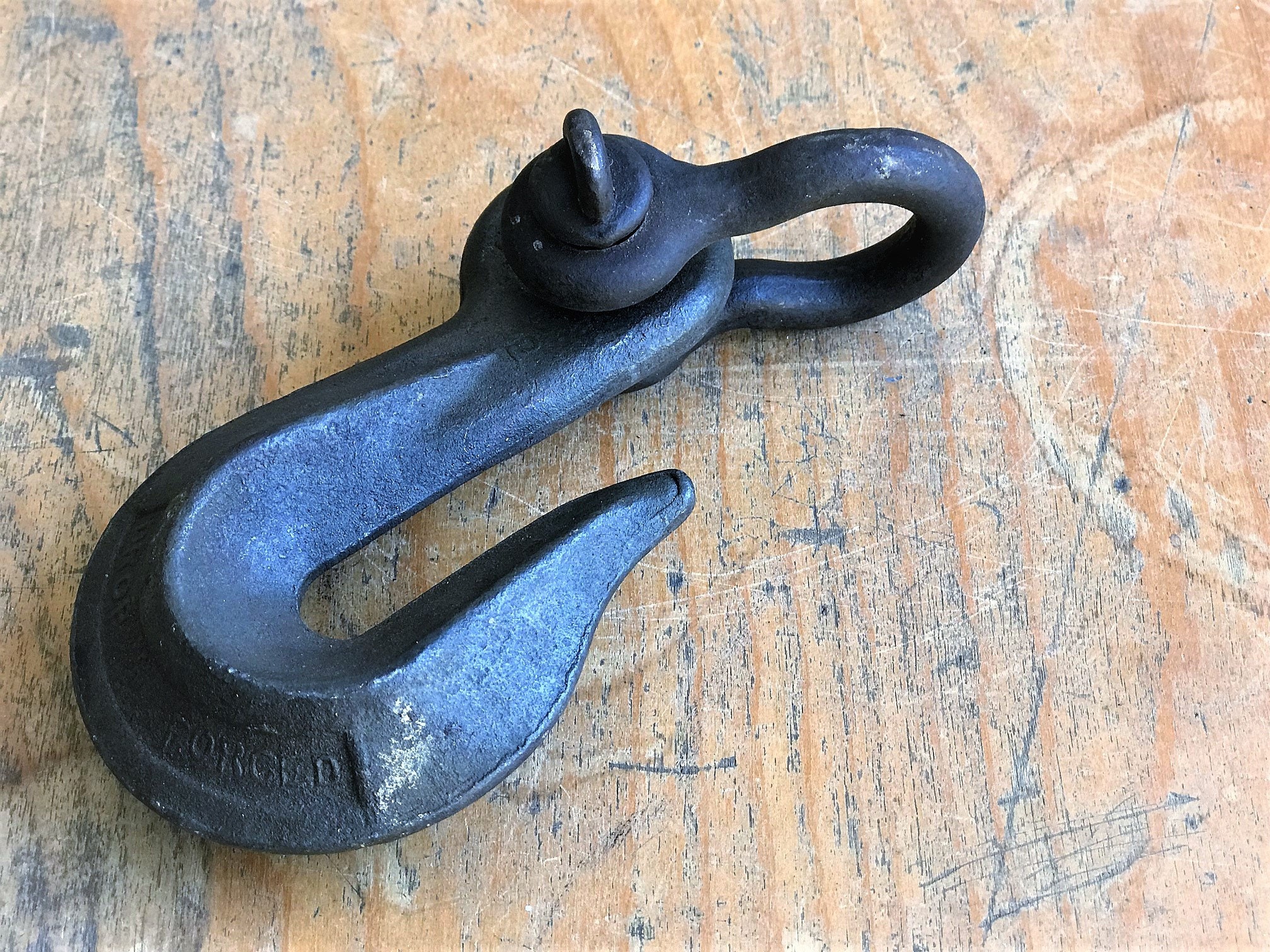 Antique Cast Iron Primitive Farm Hook Diamond Duluth Blues Traveler