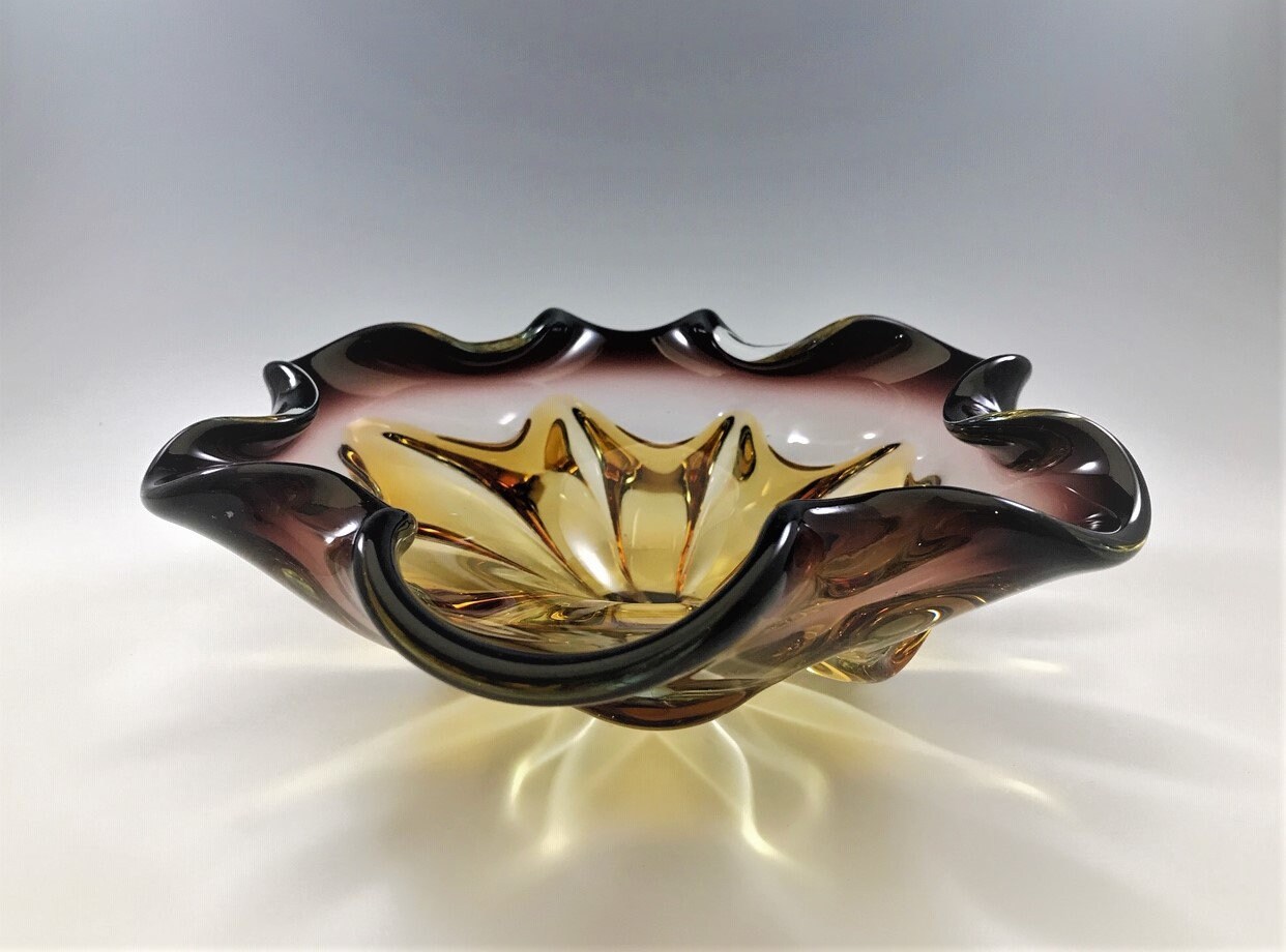 Vintage Murano Art Glass Bowl Jordan Import Company Hard to Find