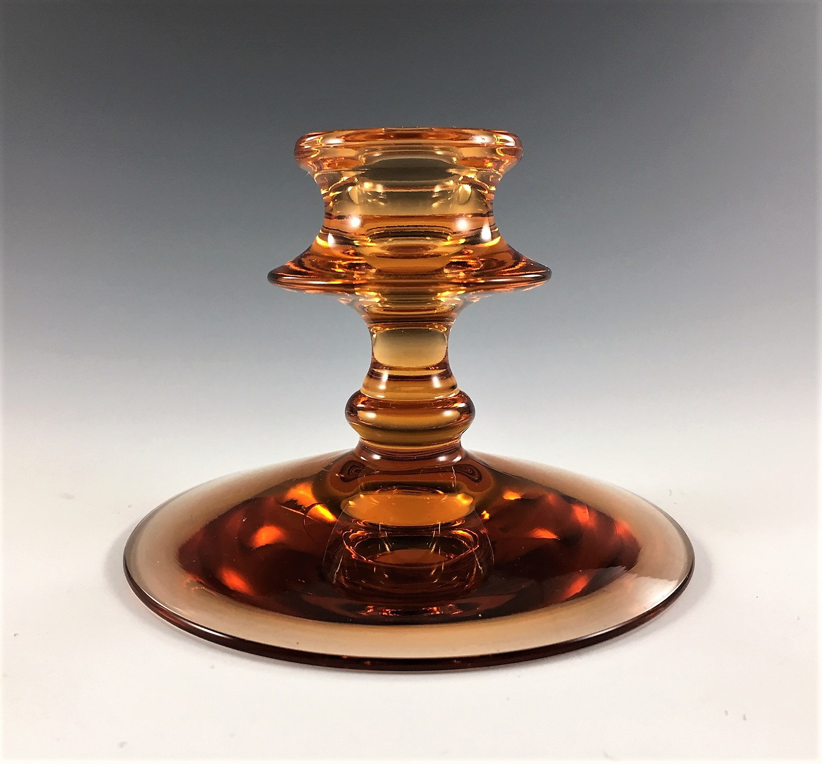 Set of Two Vintage Elegant Glass Candlestick Holders Fostoria 2324