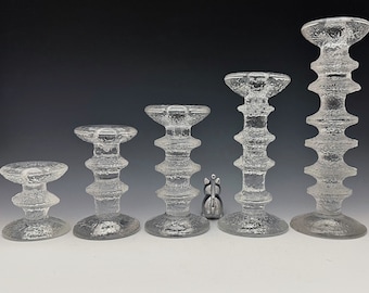 Iittala Festivo Candlestick - Mid-Century Scandinavian Glass - Variety of Sizes
