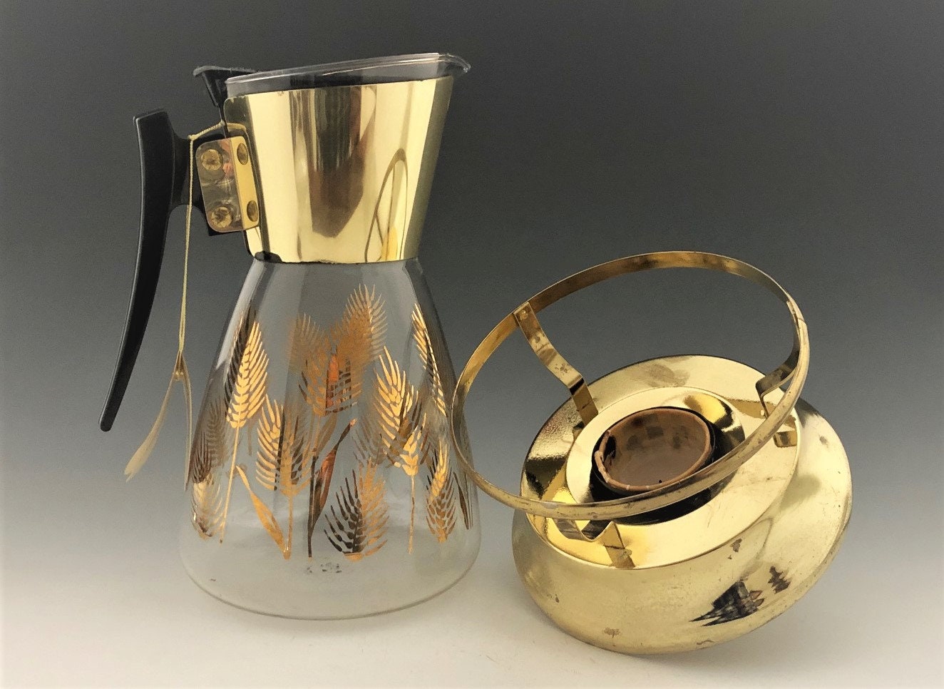 Mid-Century 12-Cup Carafe and Warmer - Serv-master Creations - Gold ...