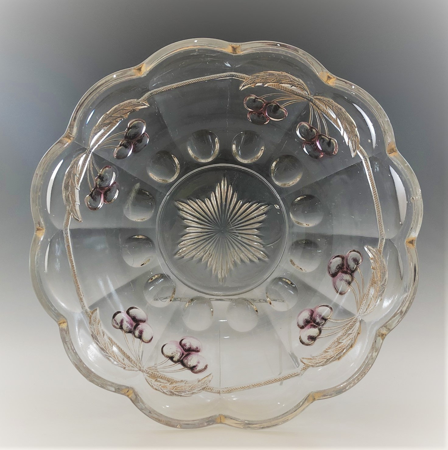 EAPG Master Berry Bowl Northwood Glass Company Cherry Thumbprint
