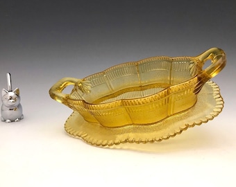 EAPG Butter Dish - Base Only - Bryce Brothers - Lorne Pattern - Early American Pattern Glass 1880's