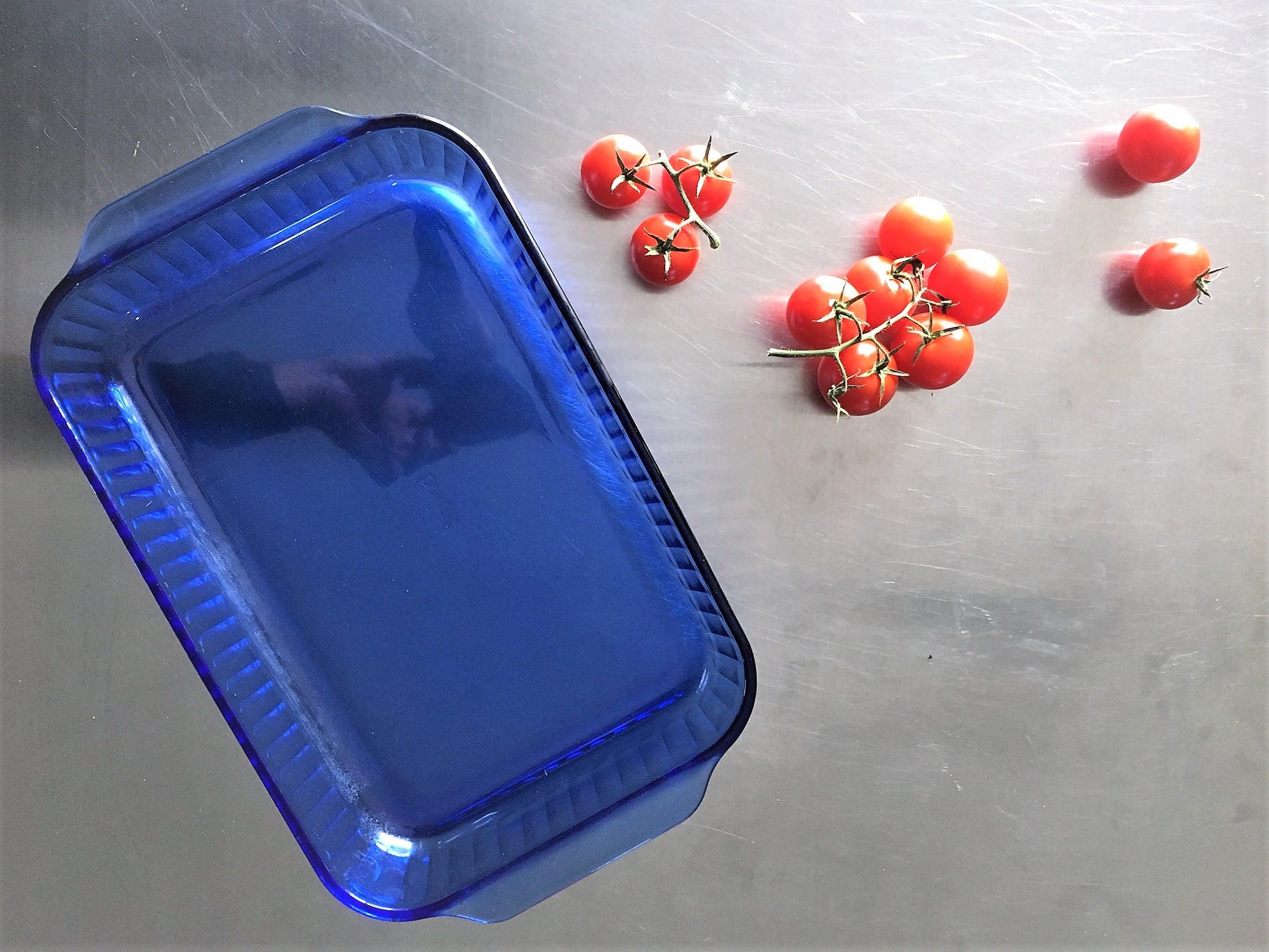 Vintag Pyrex Cobalt Bue Lasagna/Baking Dish 13x9 Square 3 Quart