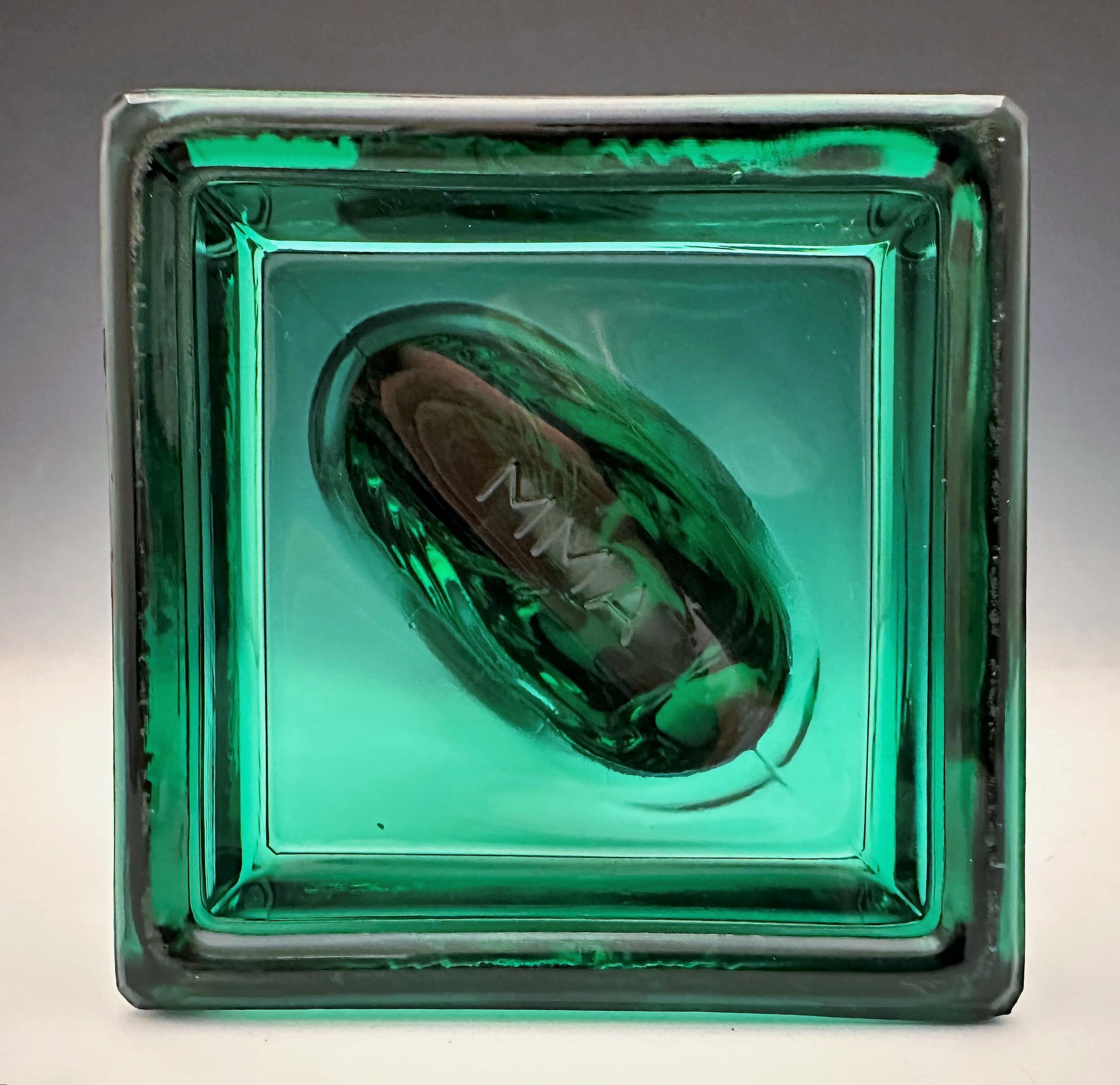 Imperial Glass No. 71762 Dolphin Candlestick - Emerald Green