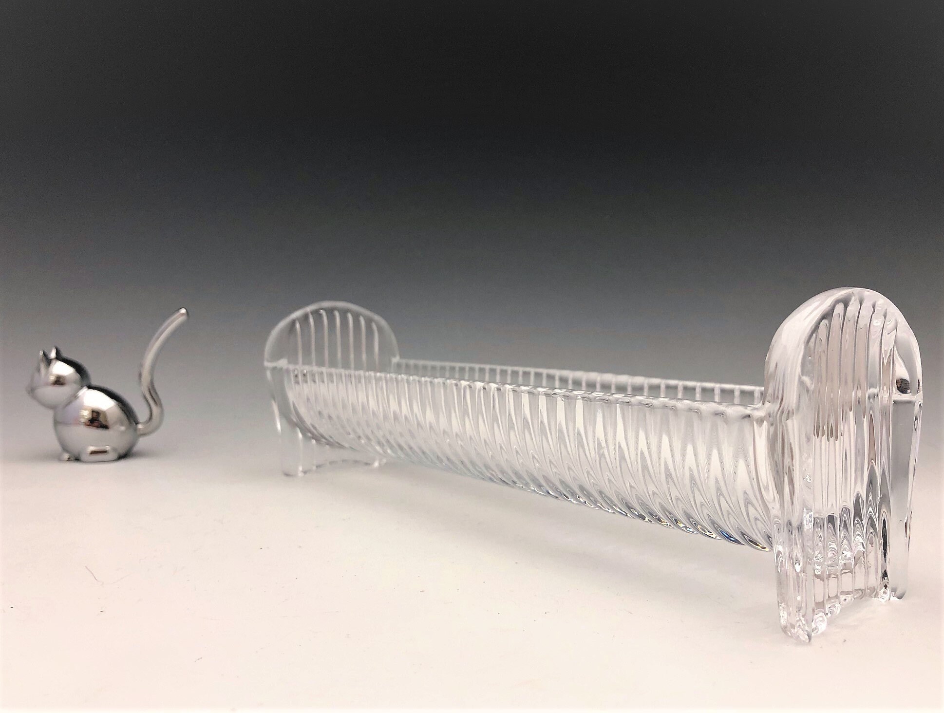 Glass Cracker Tray Utensil Holder Cookie Rack