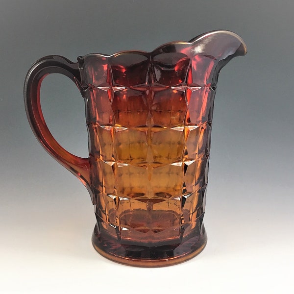 Indiana Glass Amberina Pitcher - Constellation Pattern - Line #300 - Vintage Water Pitcher - Sunset - Tiara Exclusives