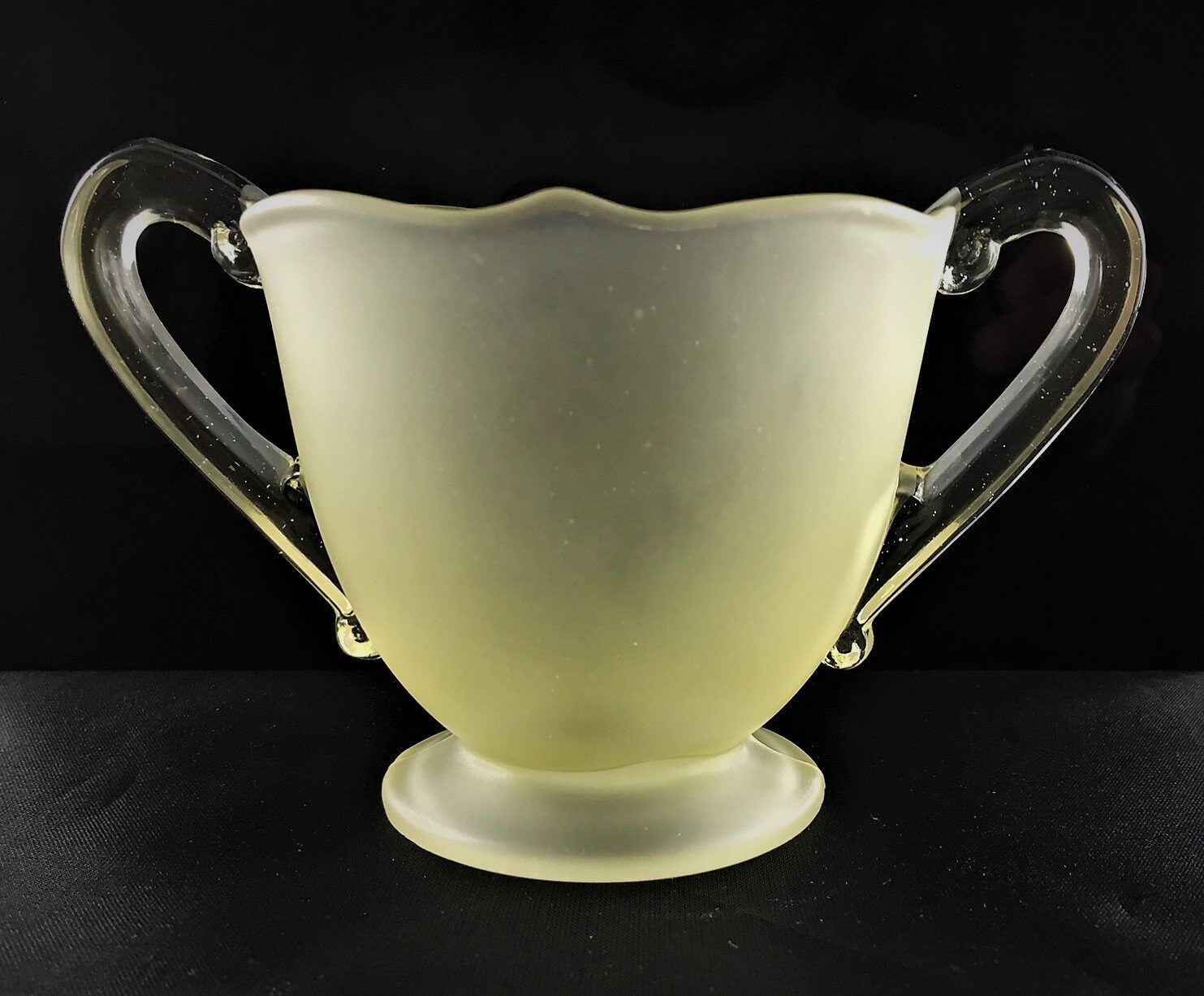 Depression Glass Open Sugar Bowl Lancaster 879 Sugar Satin Topaz