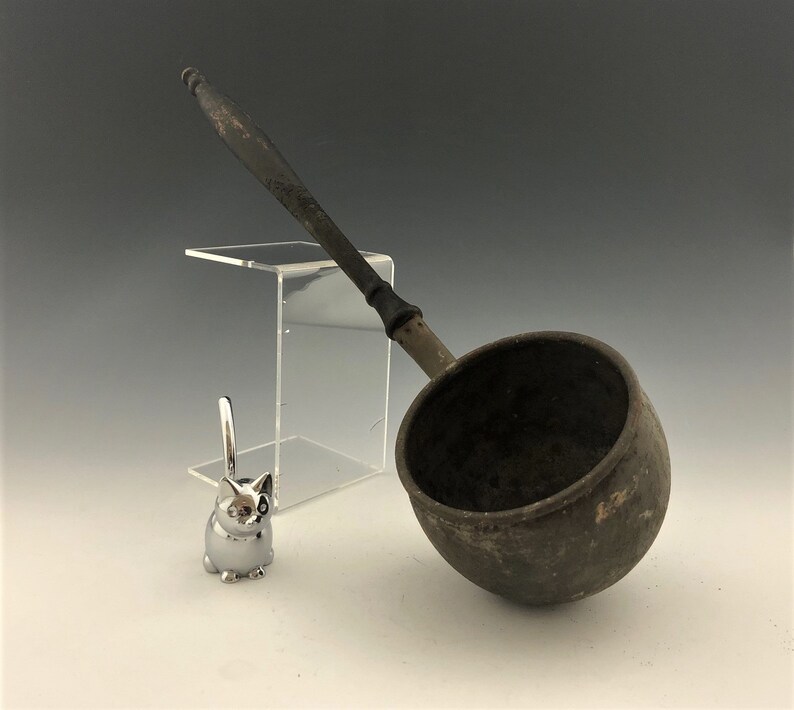 Vintage Foundry Ladle Wooden Handle Smelting Ladle Metal Etsy
