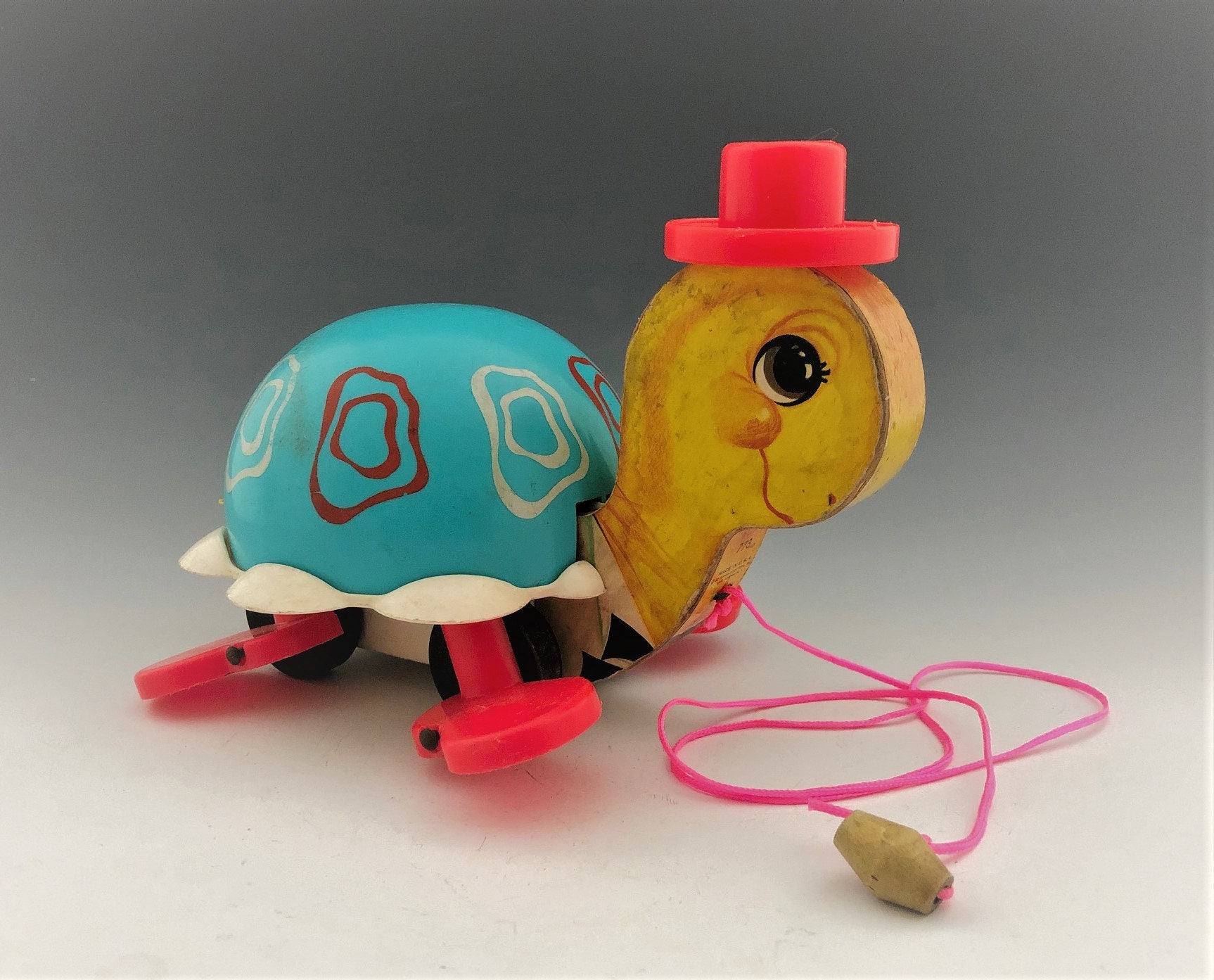 vintage fisher price turtle pull toy