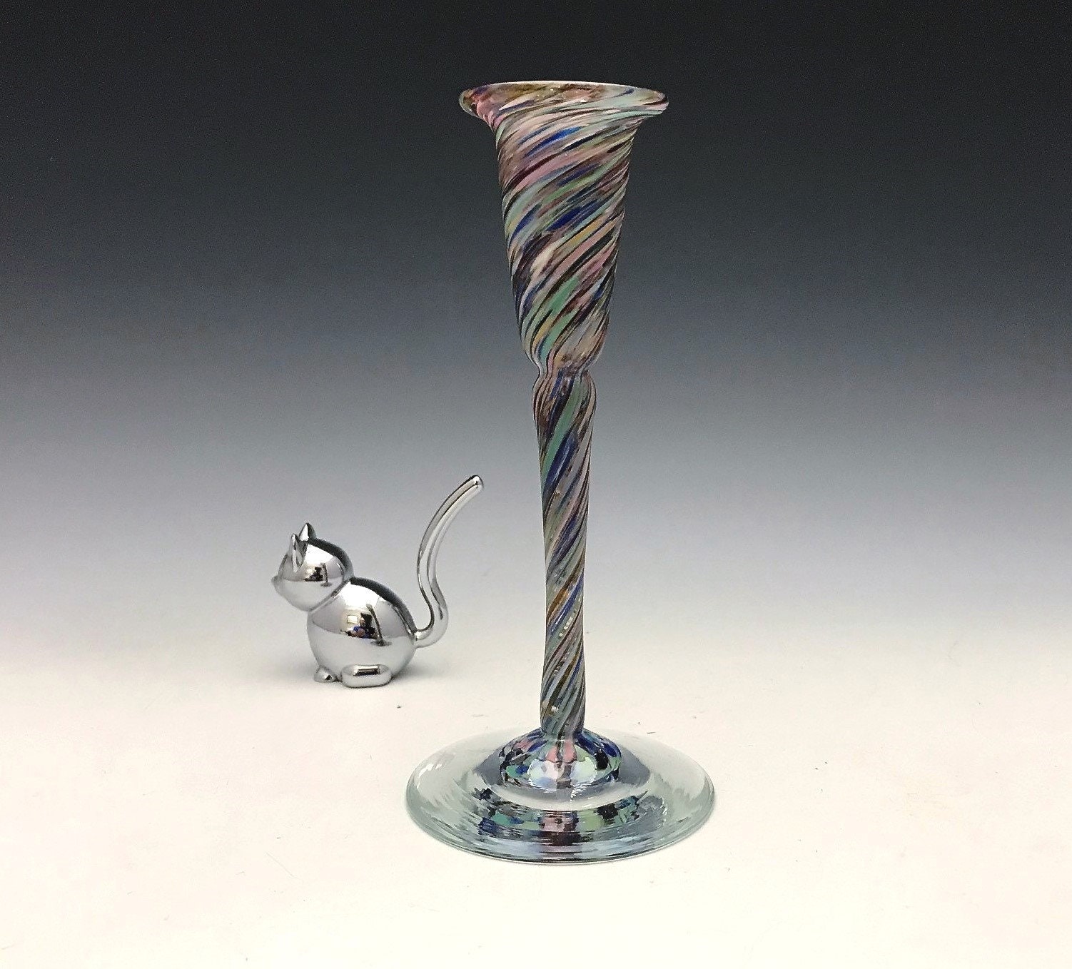 Robert Held Art Glass Blown Glass Candlestick