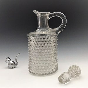 EAPG Hobnail Decanter - Dew Drop Pattern - Model Flint Glass Company - Early American Pattern Glass - 1890&#39;s