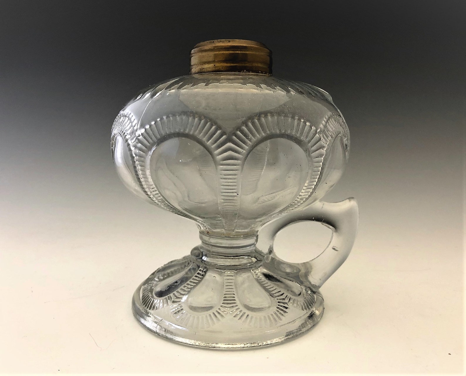 Imperial Glass Zipper Loop Oil Lamp Burner and Chimney Etsy