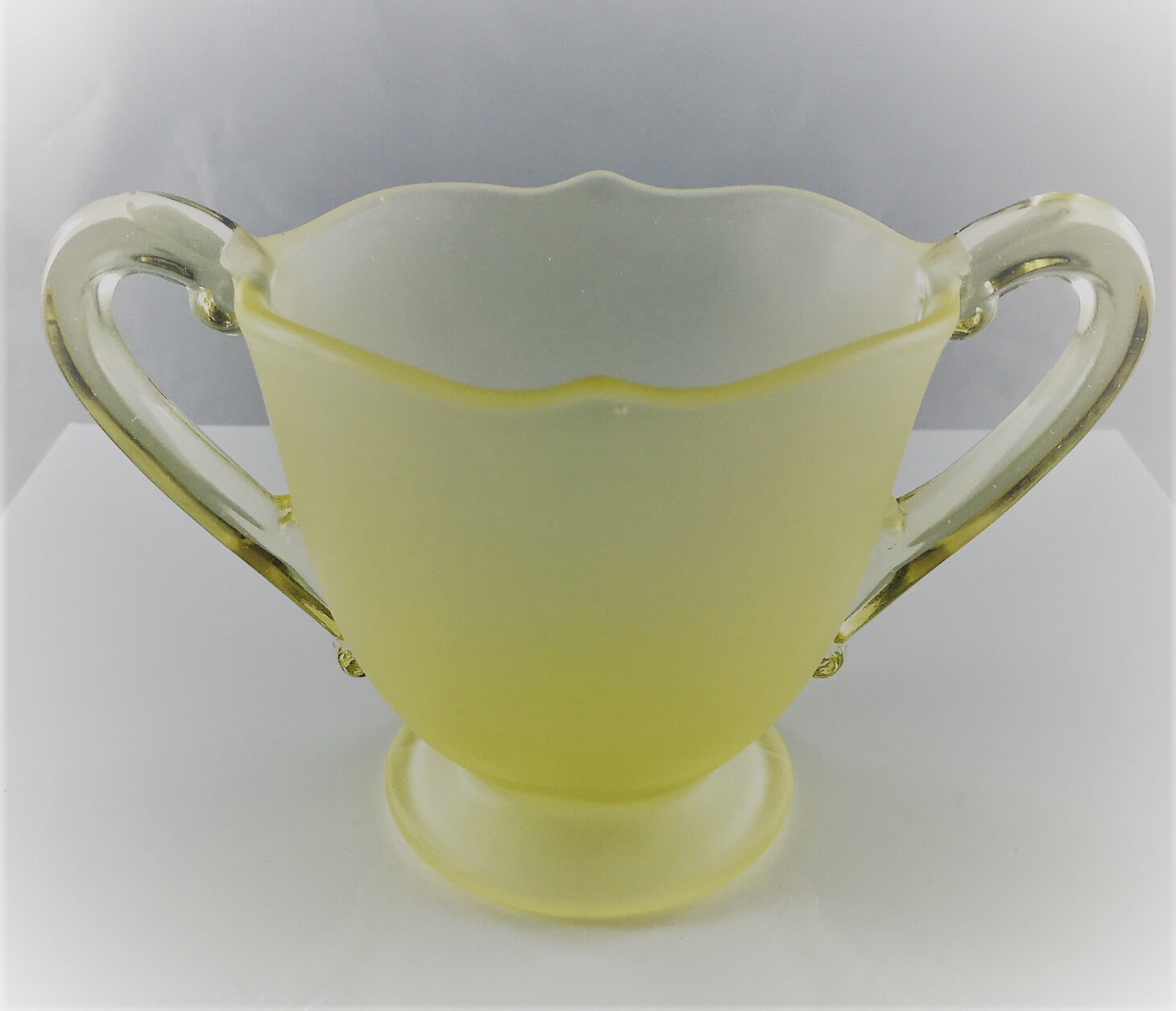 Depression Glass Open Sugar Bowl Lancaster 879 Sugar Satin Topaz