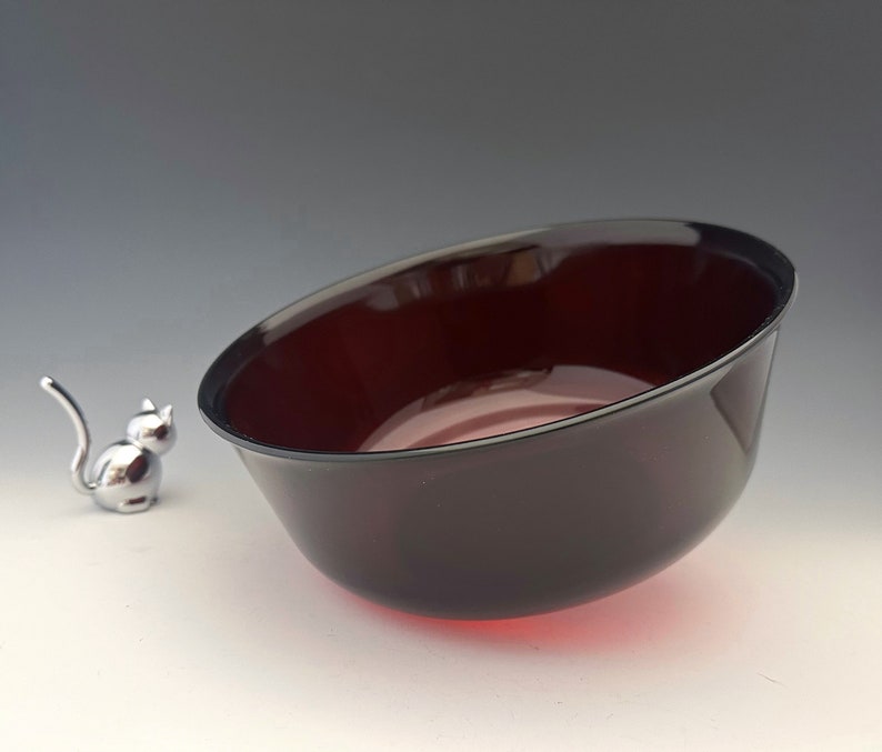 Vintage Arcoroc Classique Ruby Salad Bowl Made in France image 1