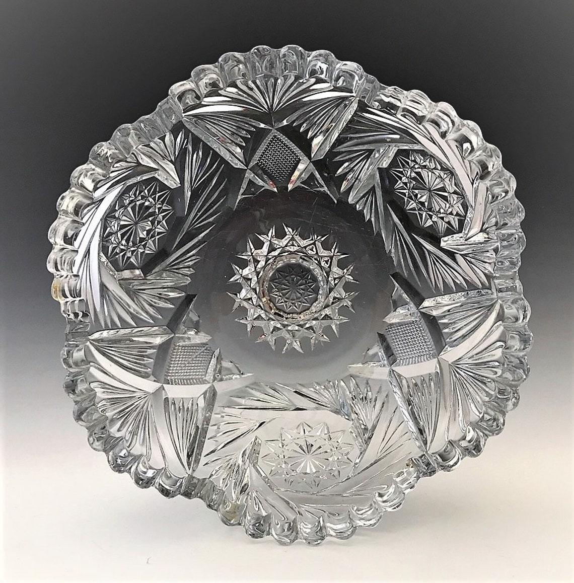 Heisey No. 350 Pinwheel and Fan Bowl Early American Pattern Etsy