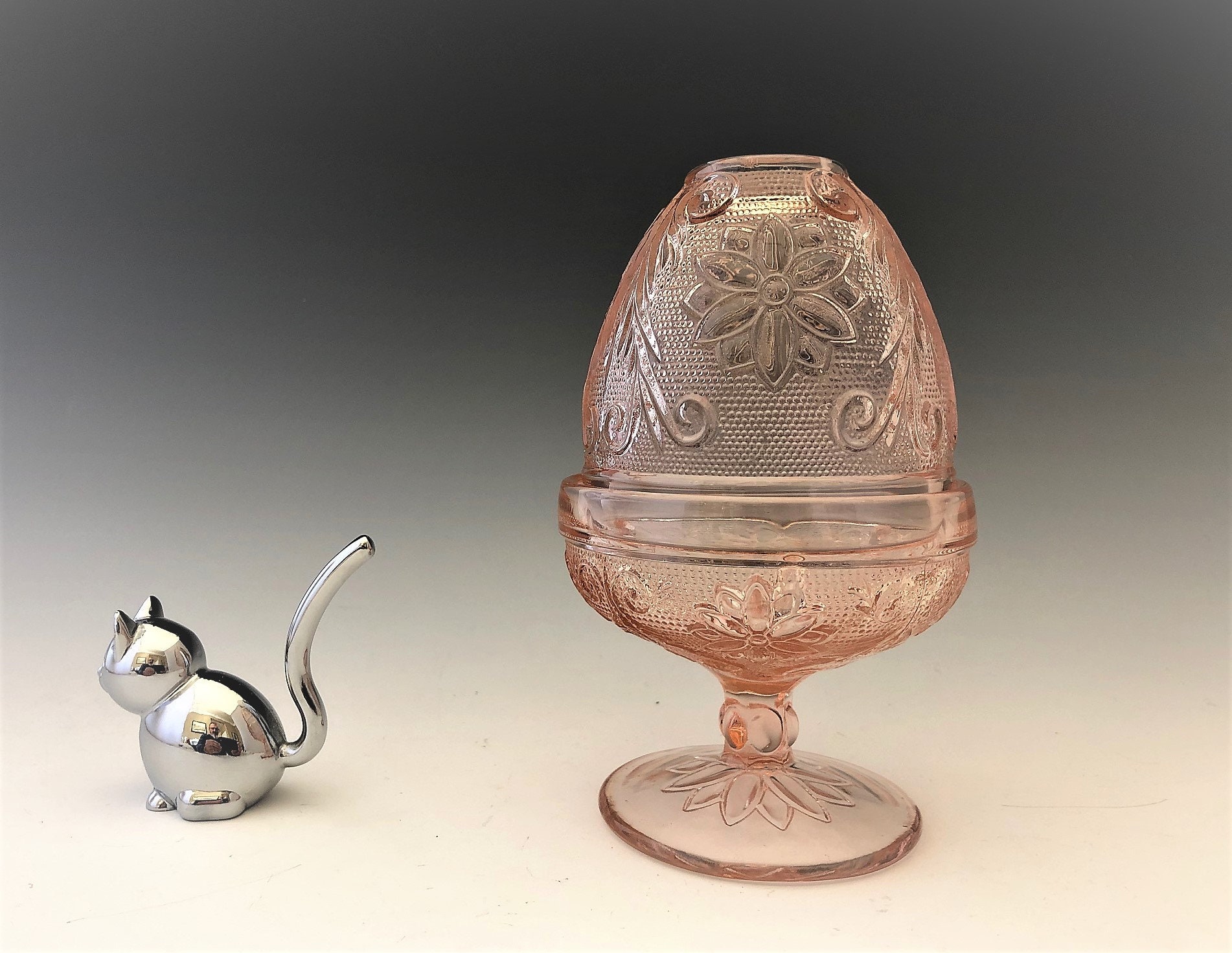 Indiana Tiara Glass Pink Fairy Lamp Vintage Fairy Light Covered