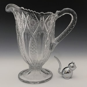 EAPG Pitcher - Hobstar Band - Bernheimer&#39;s Department Store Anniversary 1913