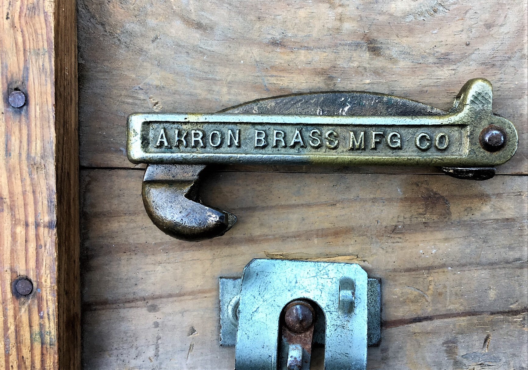 Vintage Fire Hydrant Wrench Brass Firefighter's Tool Wooster Ohio Akron Brass Mfg Co