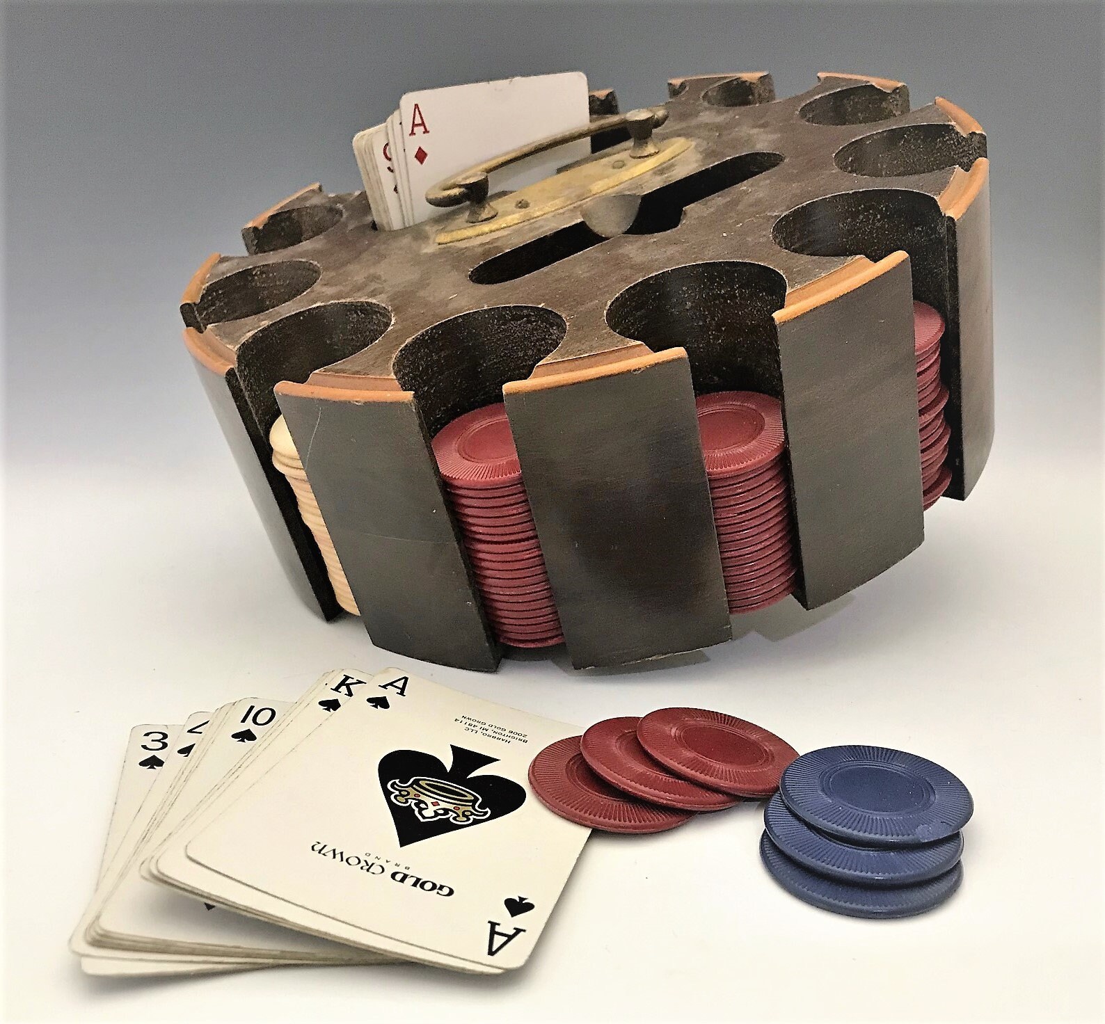 Vintage Poker Chip Revolving Carousel