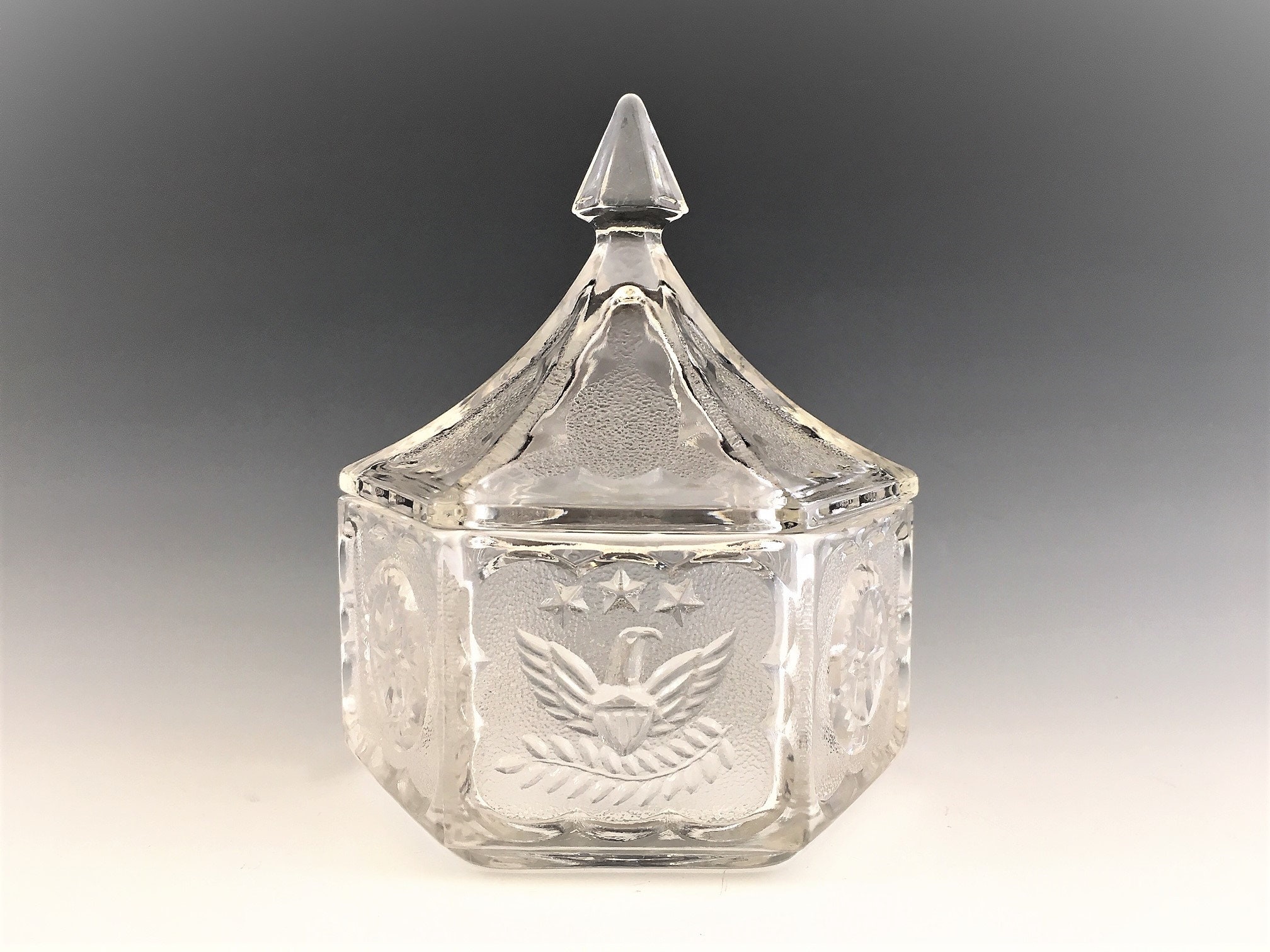 Vintage Indiana Glass Colonial Covered Candy Dish Tiara Exclusive