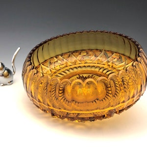 Lancaster Glass No. 482 Line - Amber Glass Bowl