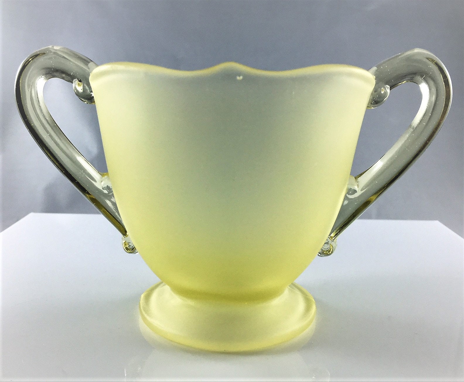 Depression Glass Open Sugar Bowl Lancaster 879 Sugar Satin Topaz