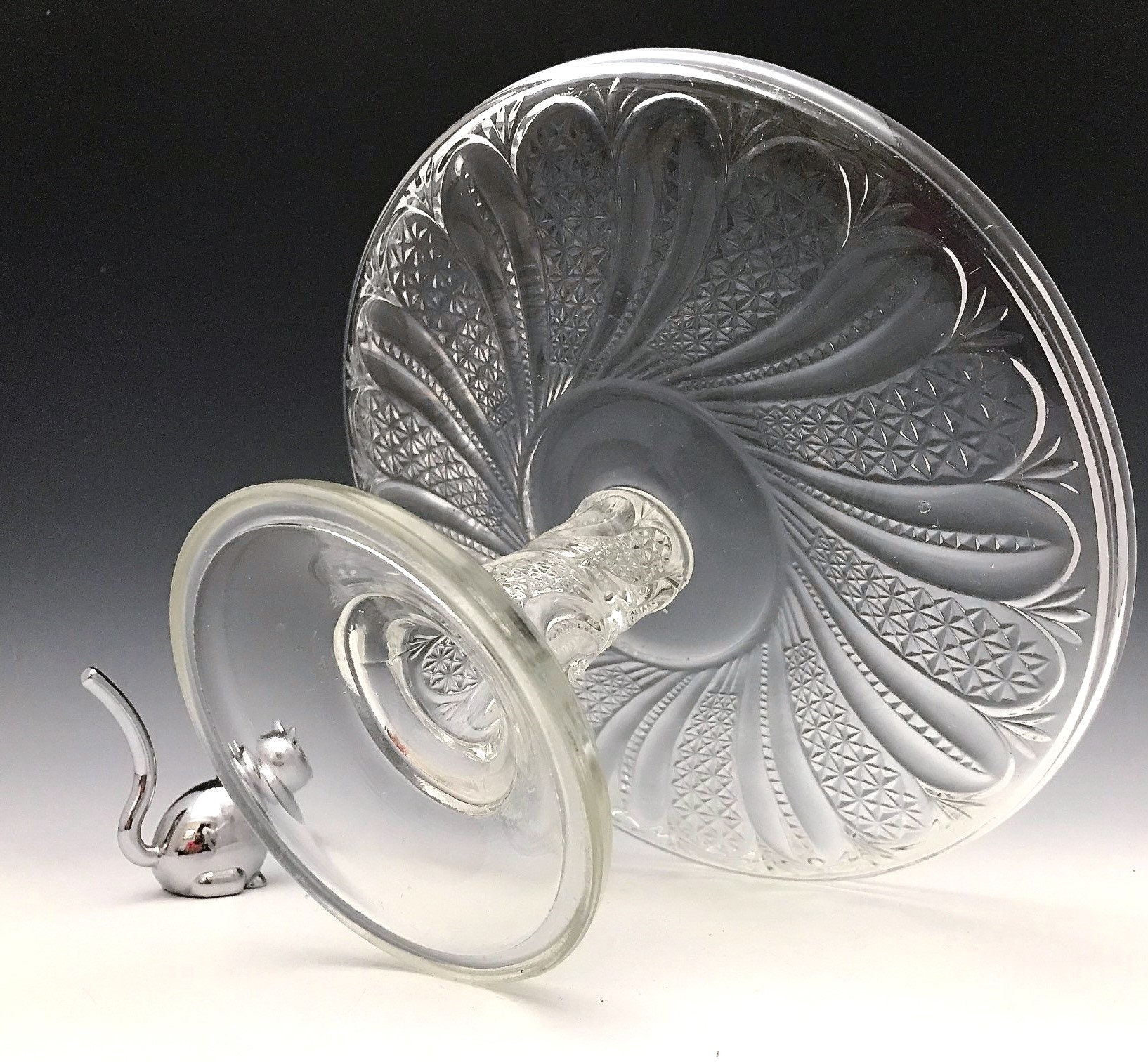 EAPG Cake Stand McKee and Brothers Glass Doric Pattern Circa 1896