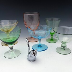 Variety Pack of 6 Elegant Cocktail Glasses