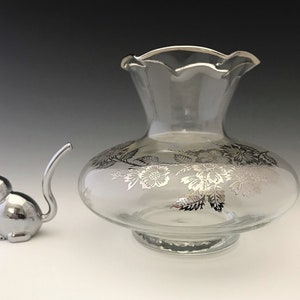 West Virginia Specialty #93 Vase with Silver City Springtime Overlay