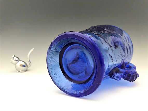 Cobalt Blue Seahorse Vase - Barolac Glass - Joseph Inwald Design