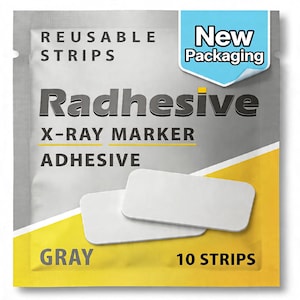Radhesive Xray Markers Adhesive - Extra Strong Washable Strips - X Ray Marker Tape for Custom Xray Markers - 10 Pack