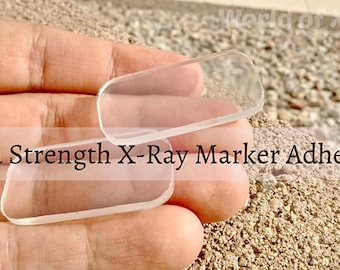 2 Extra Strong X-Ray Marker Adhesives, Adhesives, Adhesive, Xray Markers, Lead Markers, Lead Marker, Xray Marker, 2 Clear Strong Markers