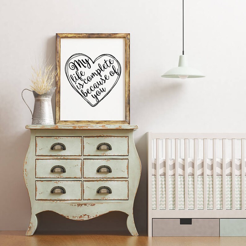 Gifts for Him Christmas Gift Love Quote My Life is Complete Gift for Her Boyfriend Gift Anniversary Gift Gift for Him