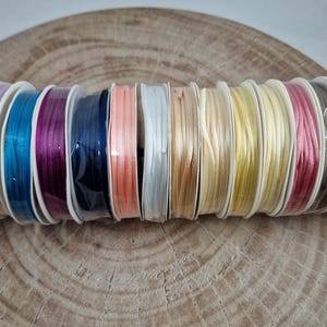 Cordón de cola de rata de satén de 2 mm - cordón para collares - cordón para joyería - cordón para pulseras - cordón de tela - cordón de satén - cordón