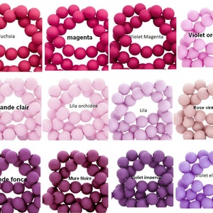 100 Perles acryliques mates de 8 mm de diamètre trou de 2 mm image 6