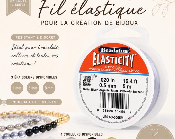 Beadalon elasticity - Clear - 0.5 mm - 5m
