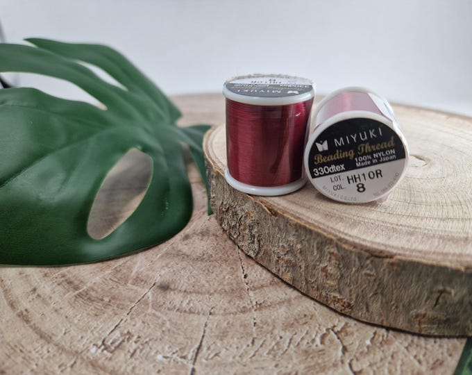 Miyuki thread - miyuki bead thread - japanese beads - miyuki weaving thread - pearl thread - japanese bead thread - weaving thread - red