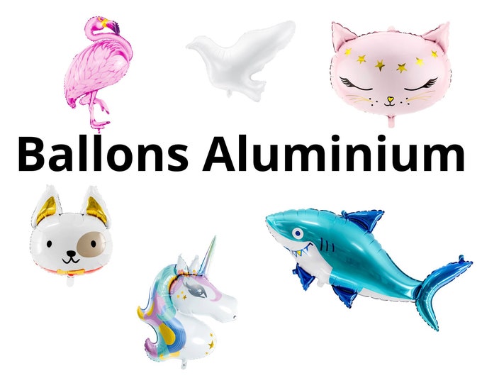 Aluminum balloons several shapes to inflate