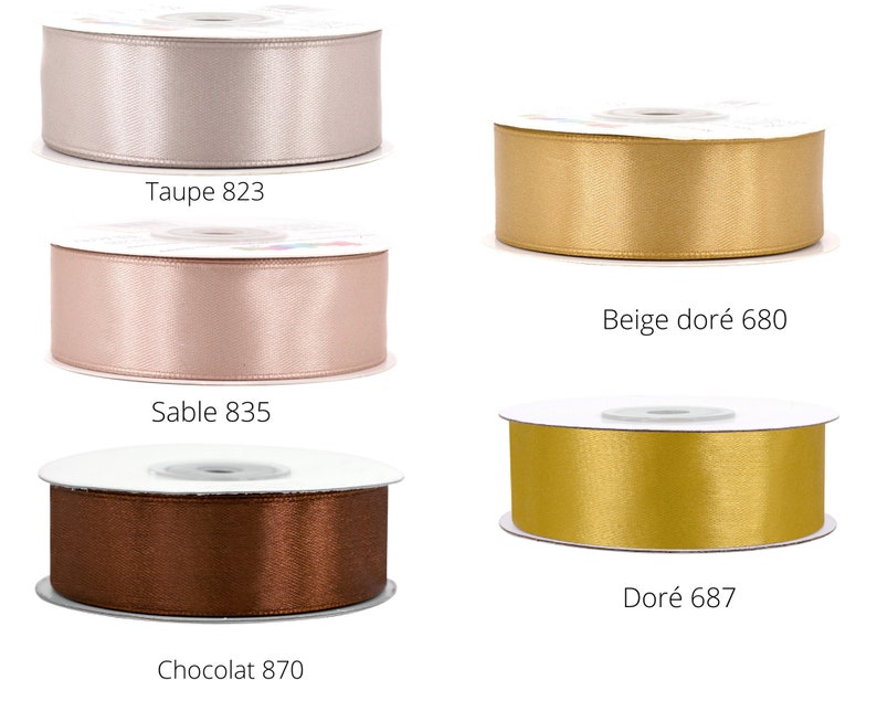 Satin ribbon 25 mm long and 25 m long image 8