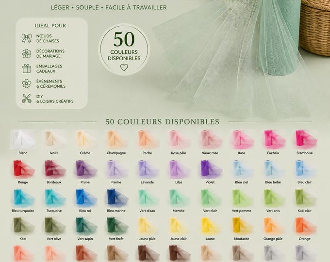 15cm tulle uban, 9m long